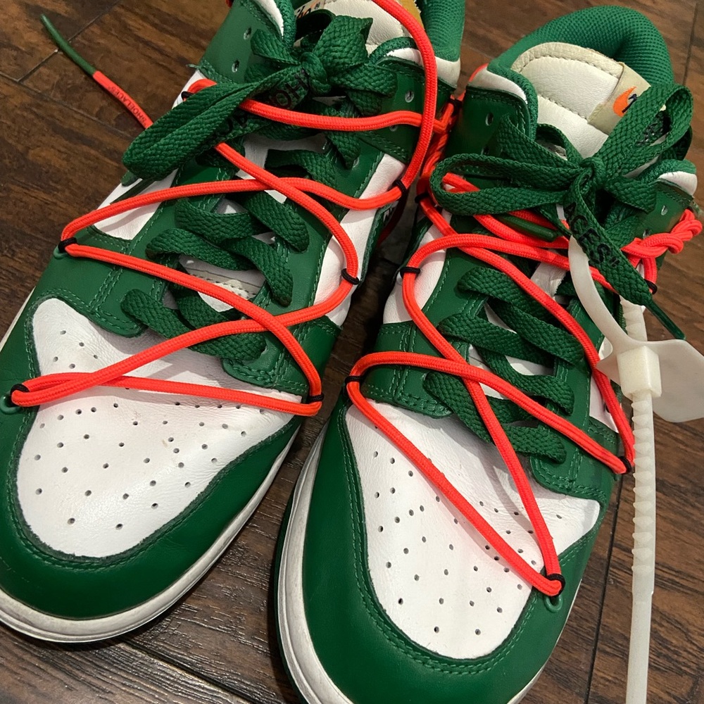 Nike dunk low off-white Pine green